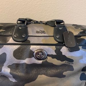 COACH Metalic Rhyder Camouflage Limited Edition double handles bag.